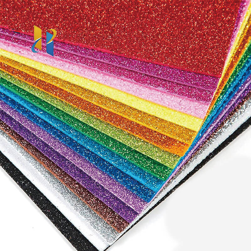 yellow glitter foam sheets